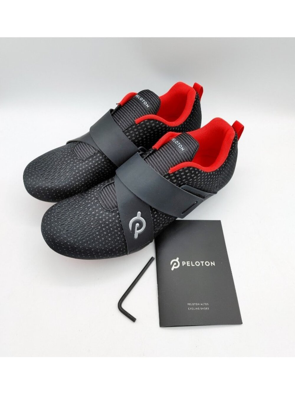 Peloton Altos Cycling Shoes Black & Red Unisex US Size 7 Men’s / 8.5 Women’s